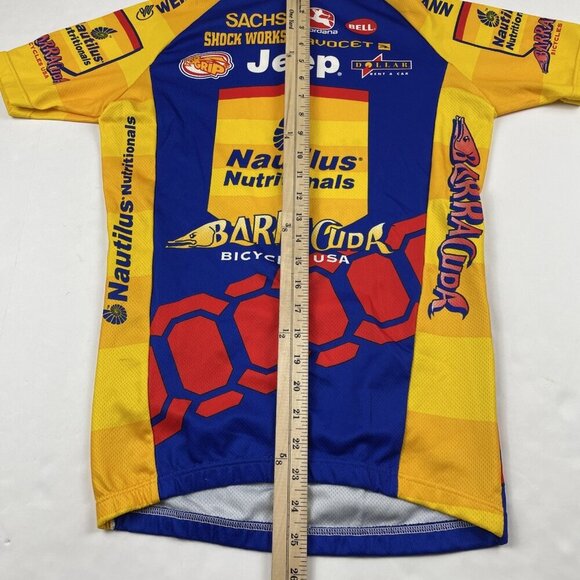 Giordana Cycling Jersey Men’s S 1/2 Zip Short Sleeve Biking Pockets Sponsors - Picture 7 of 9